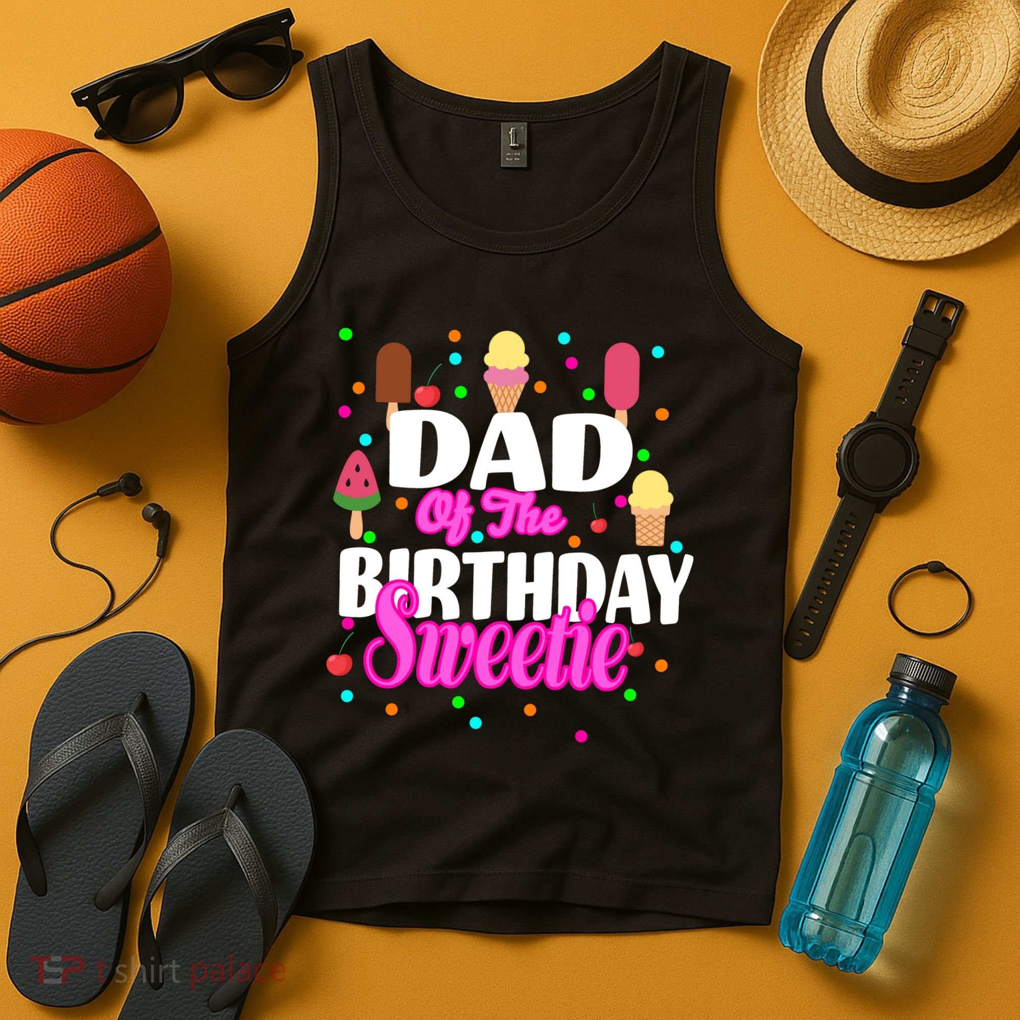 Dad Of The Birthday Sweetie Tank Top