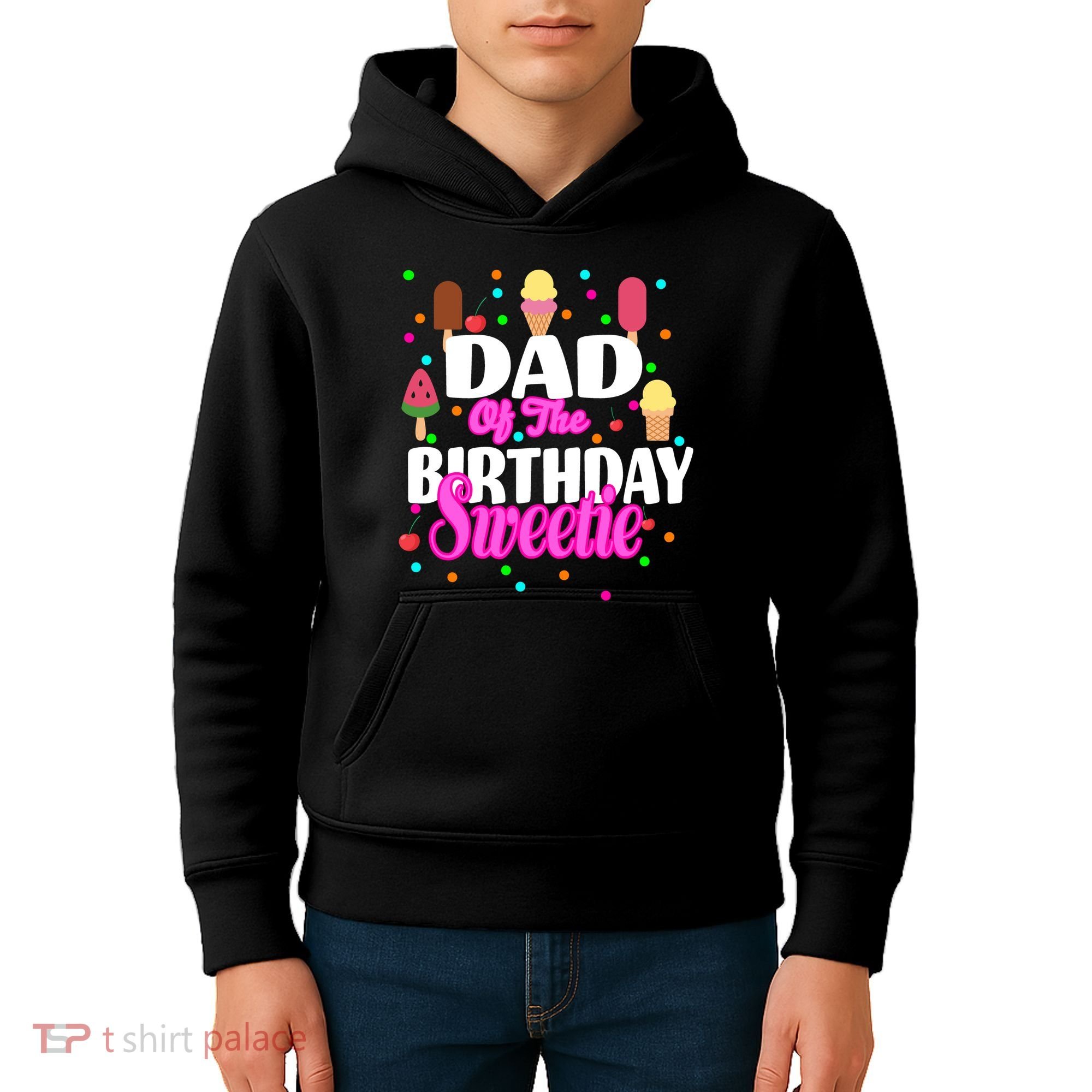 Dad Of The Birthday Sweetie Kids Hoodie