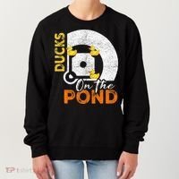 Ducks On The Pond Baseball Field Softball Saying Women's Sweatshirt thumb 0