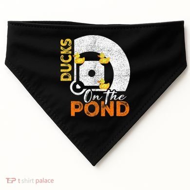 Ducks On The Pond Baseball Field Softball Saying USA-Made Doggie Bandana