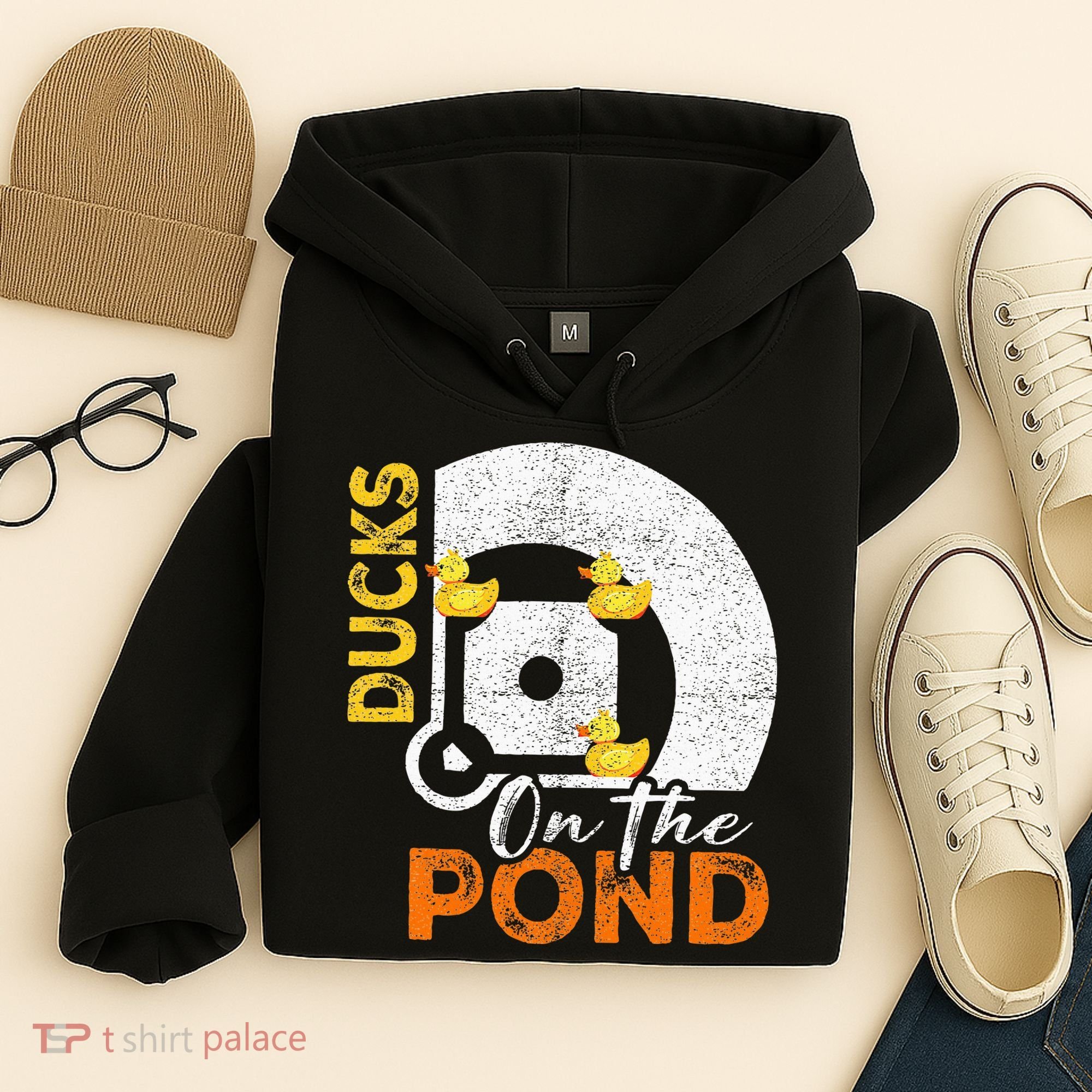 Ducks On The Pond Baseball Field Softball Saying Hoodie