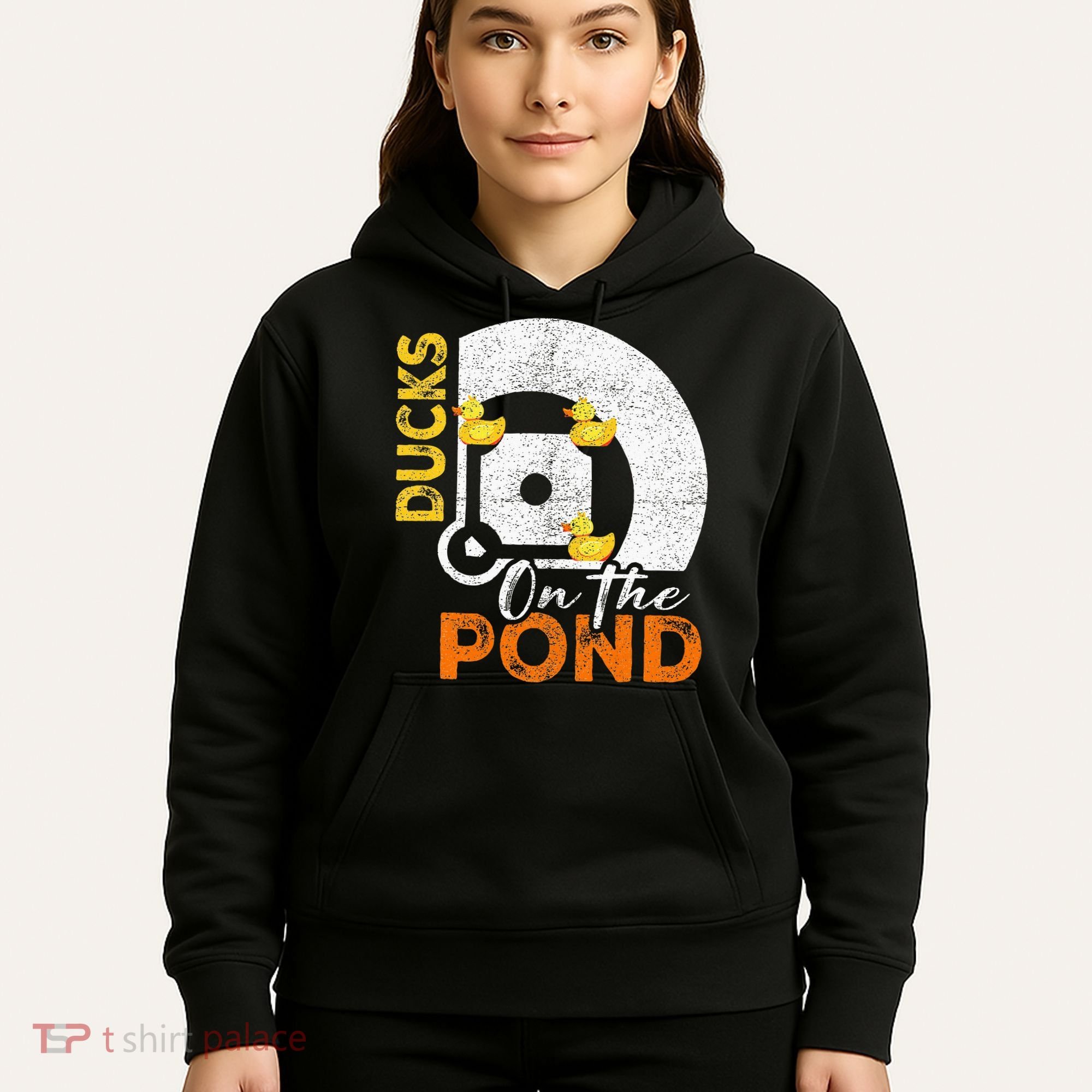 Ducks On The Pond Baseball Field Softball Saying Hoodie