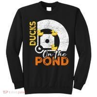 Ducks On The Pond Baseball Field Softball Saying Sweatshirt thumb 0