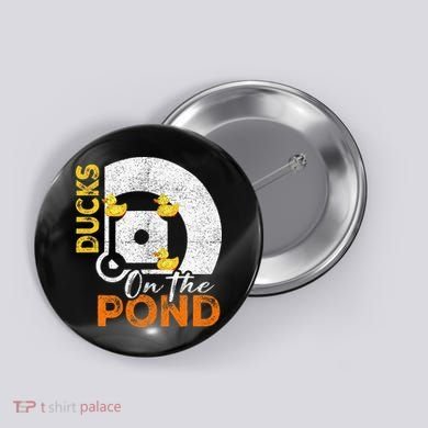Ducks On The Pond Baseball Field Softball Saying Button