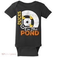Ducks On The Pond Baseball Field Softball Saying Baby Bodysuit thumb 0