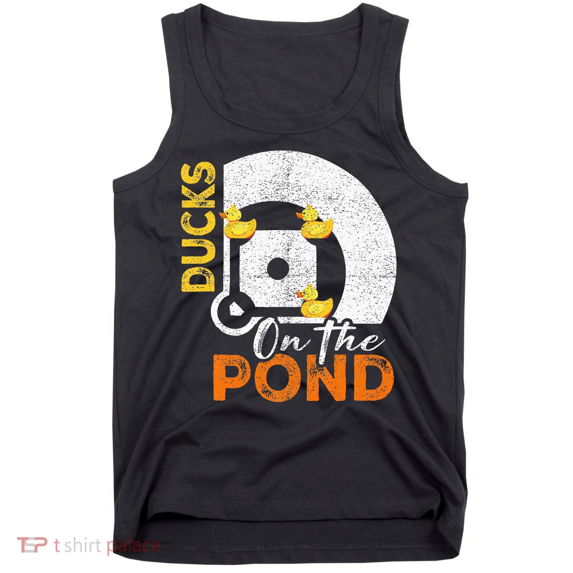 Ducks On The Pond Baseball Field Softball Saying Tank Top