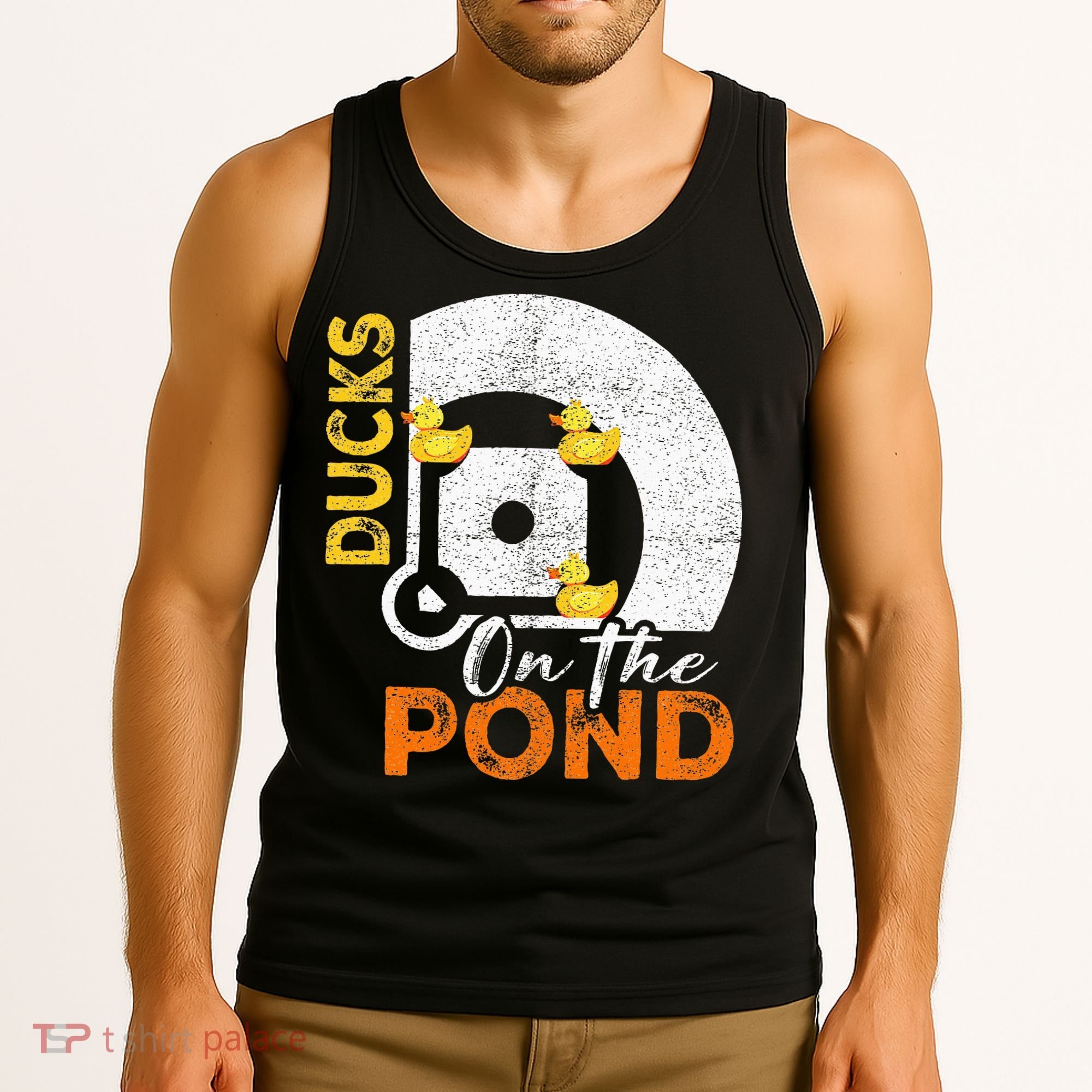 Ducks On The Pond Baseball Field Softball Saying Tank Top