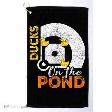 Ducks On The Pond Baseball Field Softball Saying Golf Towel