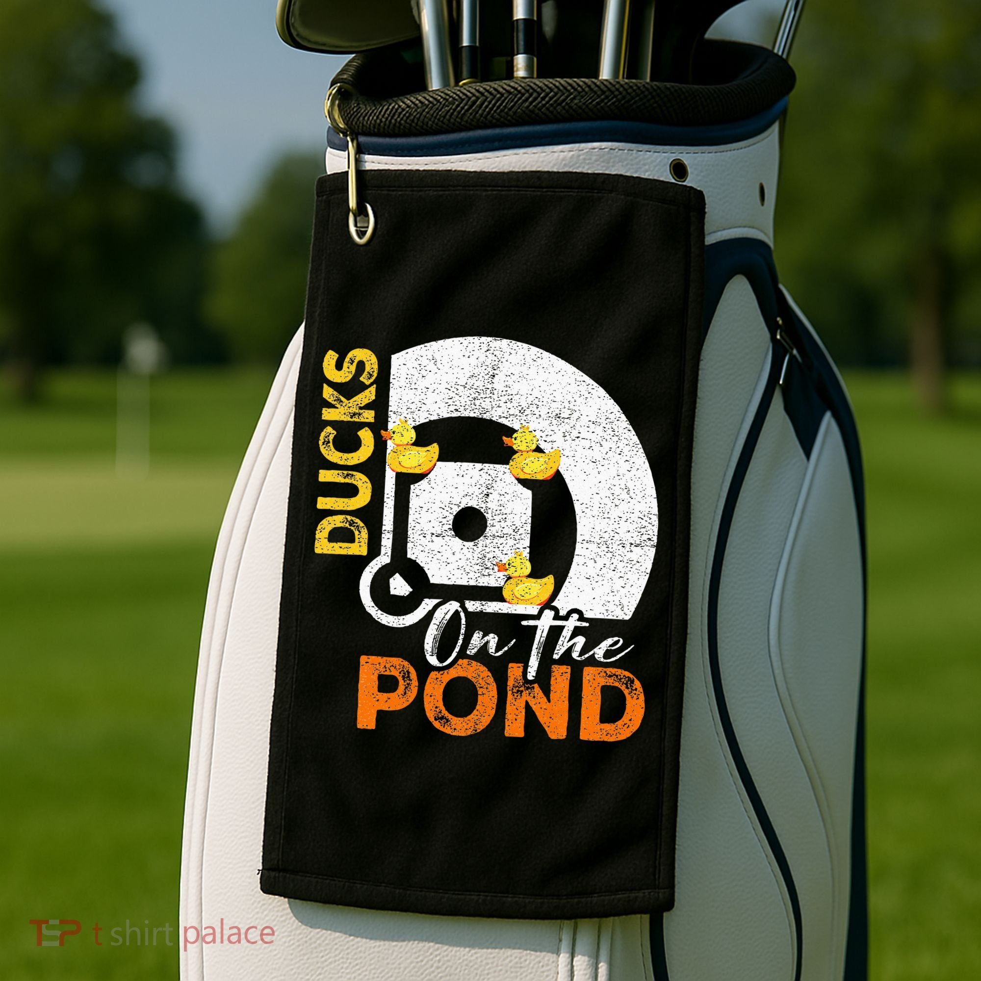 Ducks On The Pond Baseball Field Softball Saying Golf Towel