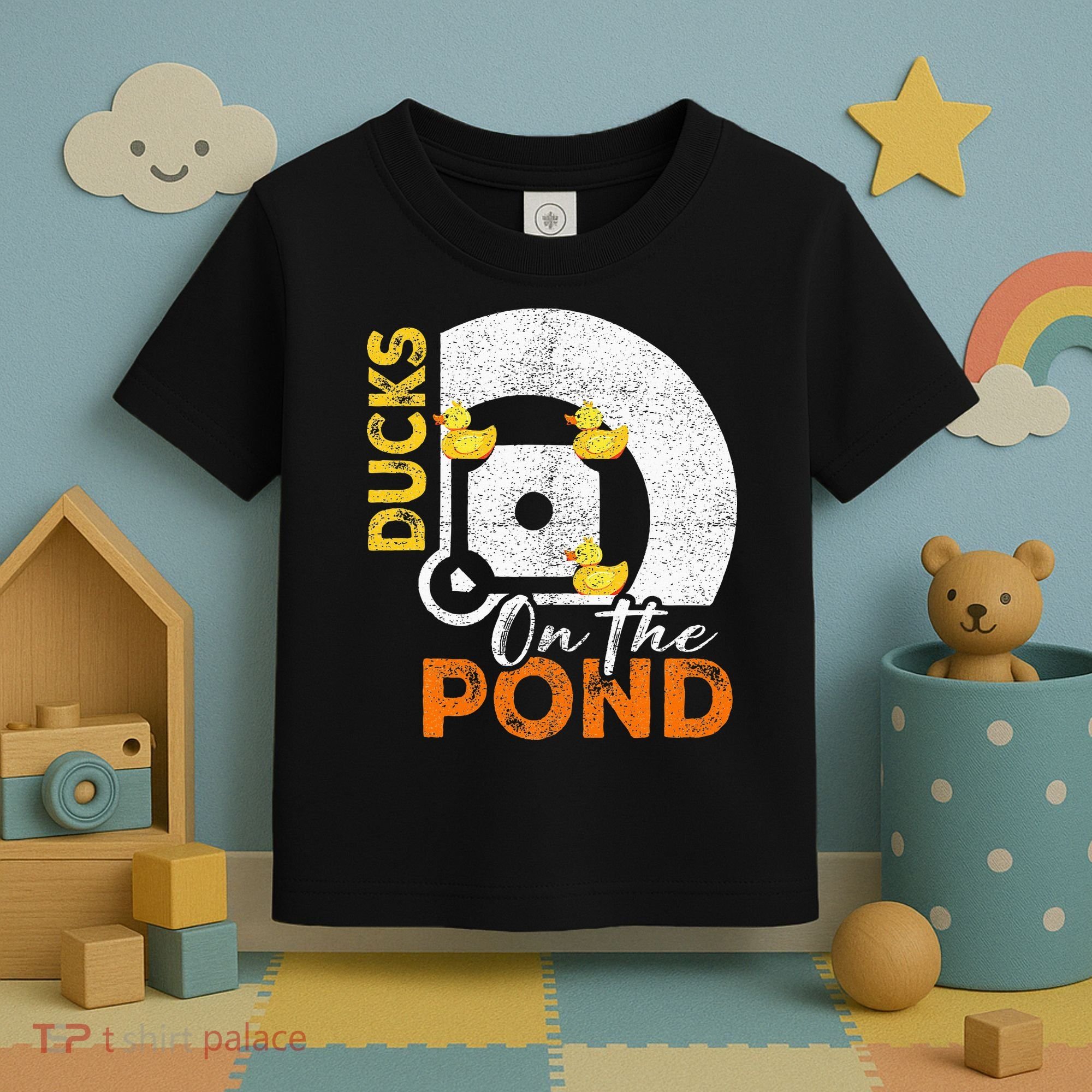 Ducks On The Pond Baseball Field Softball Saying Toddler T-Shirt