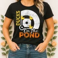 Ducks On The Pond Baseball Field Softball Saying Women's T-Shirt thumb 2