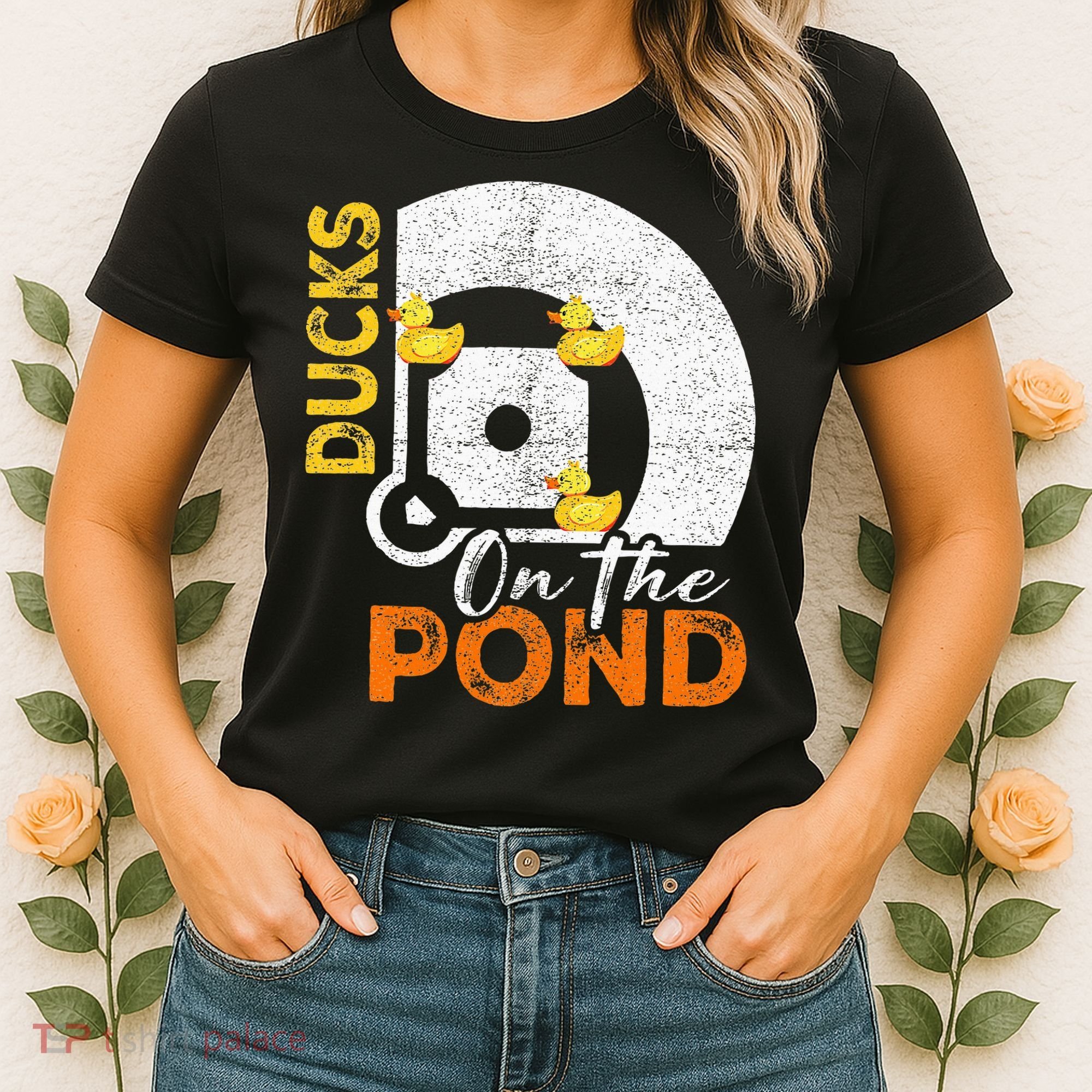 Ducks On The Pond Baseball Field Softball Saying Women's T-Shirt