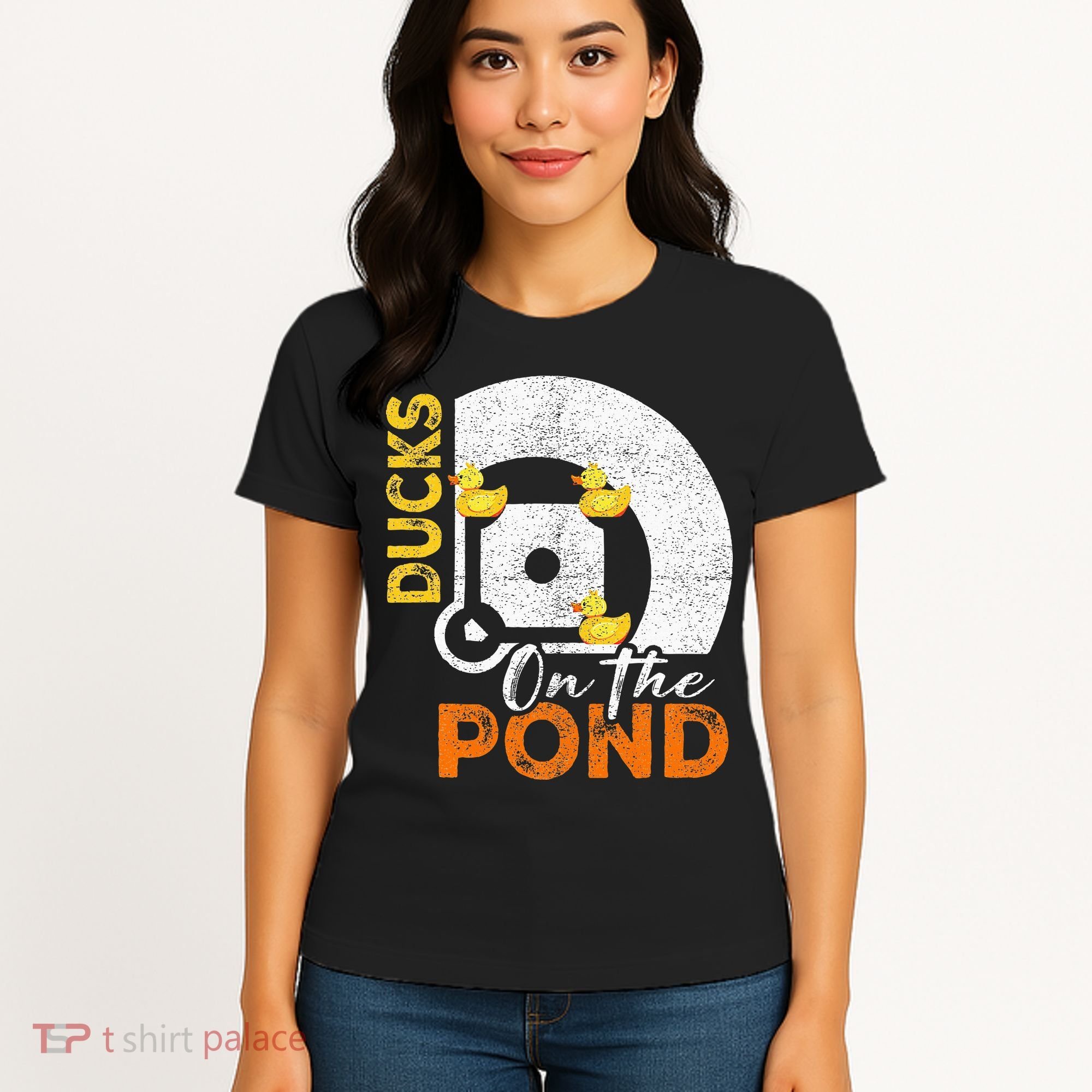 Ducks On The Pond Baseball Field Softball Saying Women's T-Shirt