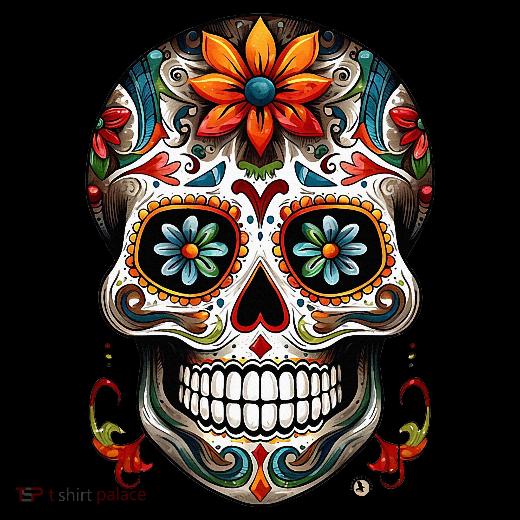 Day Of The Dead Inspired Sugar Skull Women's Hoodie