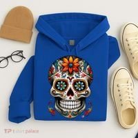 Day Of The Dead Inspired Sugar Skull Hoodie thumb 4