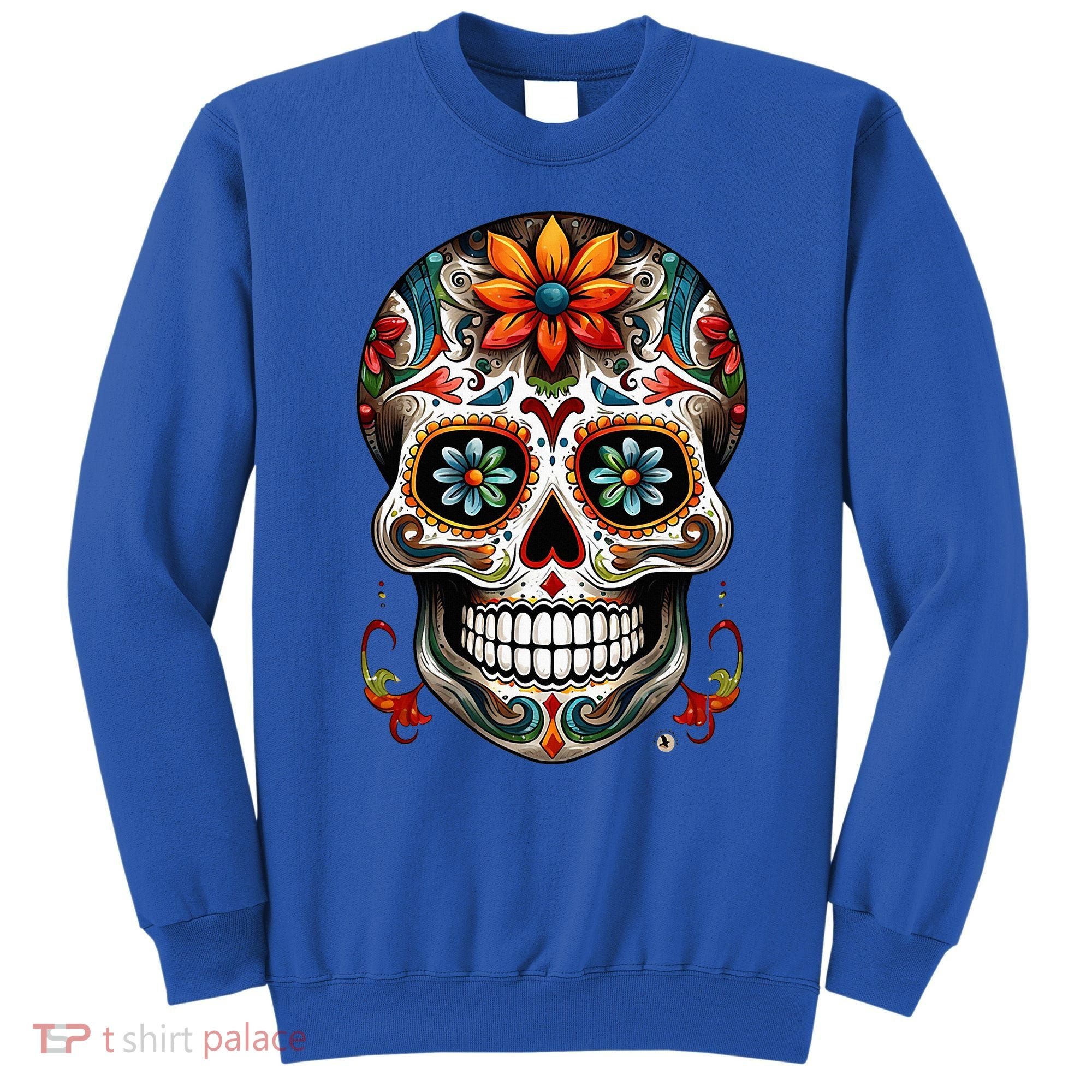 Day Of The Dead Inspired Sugar Skull Sweatshirt