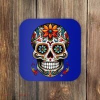 Day Of The Dead Inspired Sugar Skull Coaster thumb 0