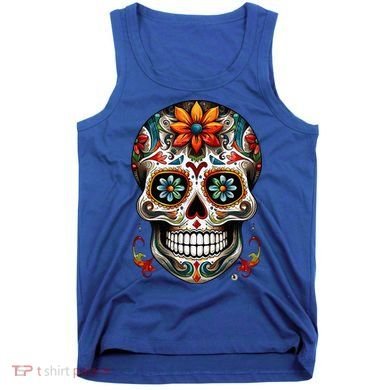 Day Of The Dead Inspired Sugar Skull Tank Top