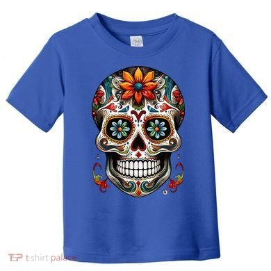 Day Of The Dead Inspired Sugar Skull Toddler T-Shirt