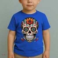 Day Of The Dead Inspired Sugar Skull Toddler T-Shirt thumb 2