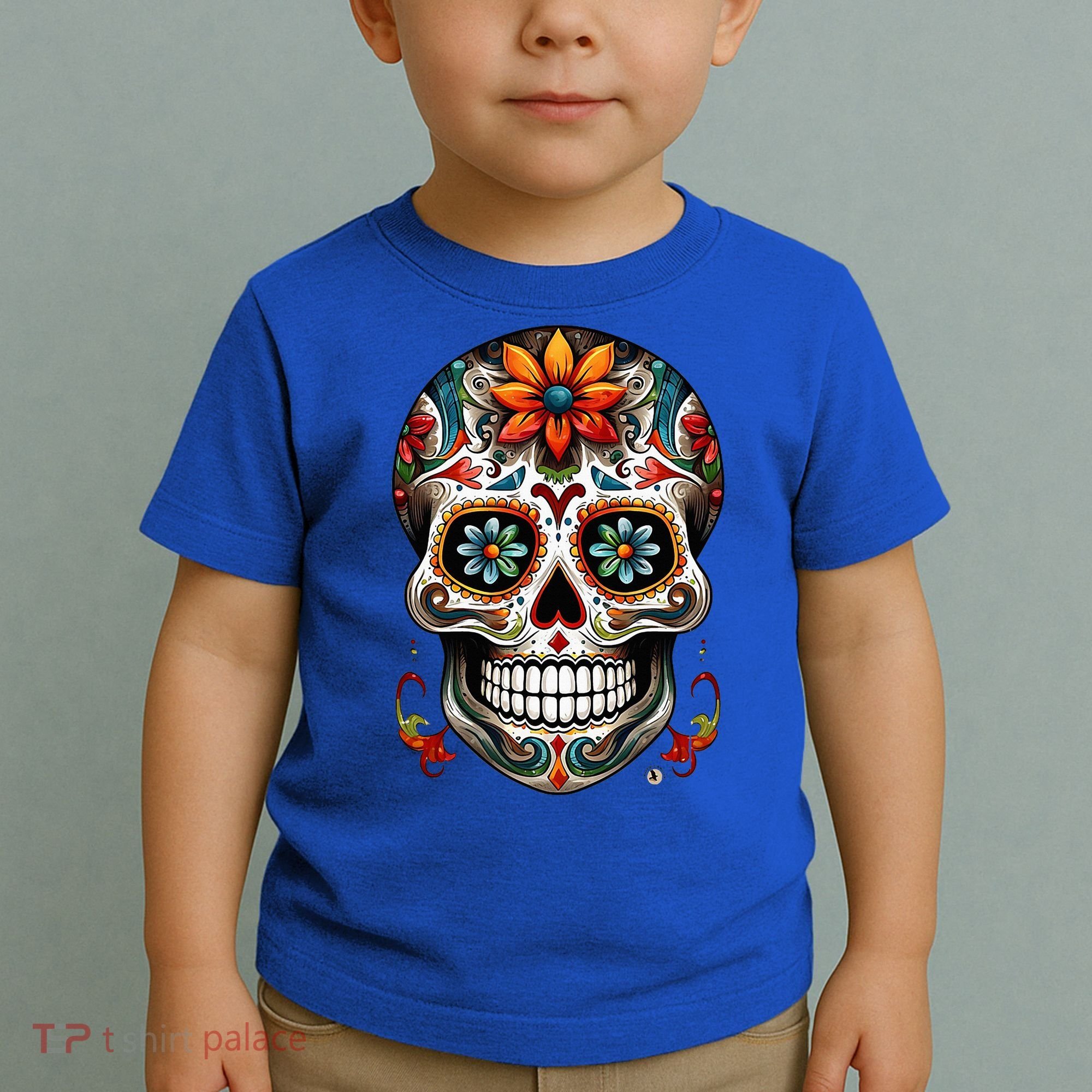 Day Of The Dead Inspired Sugar Skull Toddler T-Shirt