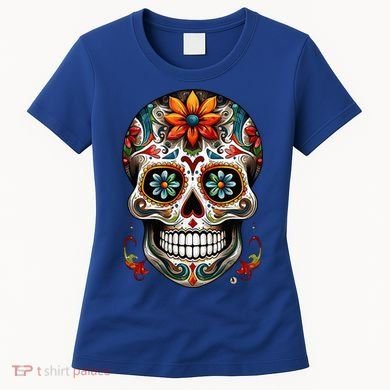 Day Of The Dead Inspired Sugar Skull Women's T-Shirt