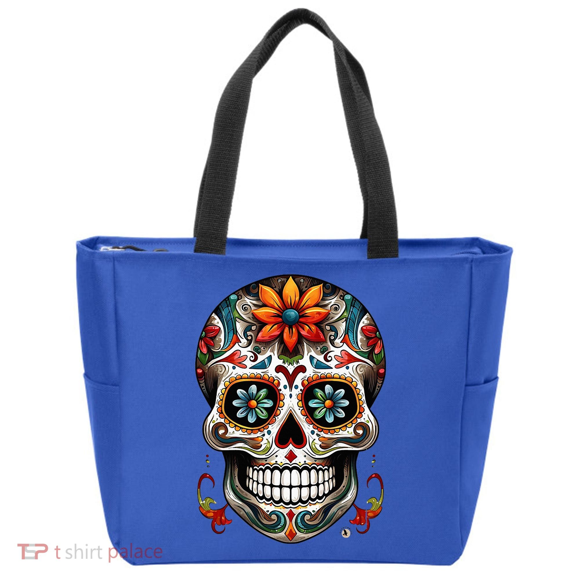 Day Of The Dead Inspired Sugar Skull Tote Bag
