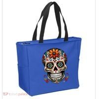 Day Of The Dead Inspired Sugar Skull Tote Bag thumb 2