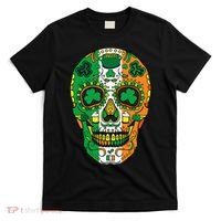 Day Of The Dead Irish Sugar Skull St Patricks Day T-Shirt thumb 0