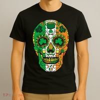 Day Of The Dead Irish Sugar Skull St Patricks Day T-Shirt thumb 3