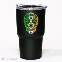 Day Of The Dead Irish Sugar Skull St Patricks Day Tumbler thumb 0
