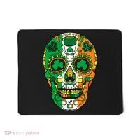 Day Of The Dead Irish Sugar Skull St Patricks Day Mousepad thumb 0
