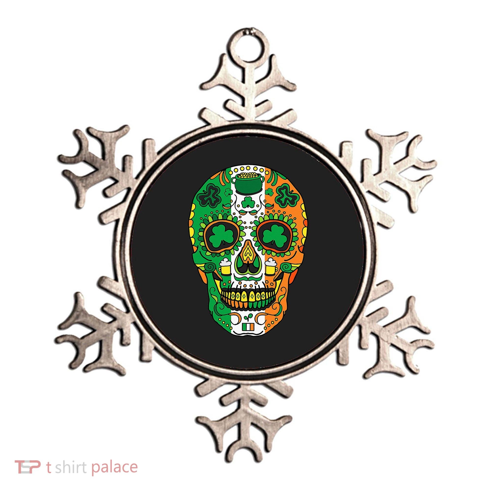 Day Of The Dead Irish Sugar Skull St Patricks Day Ornament