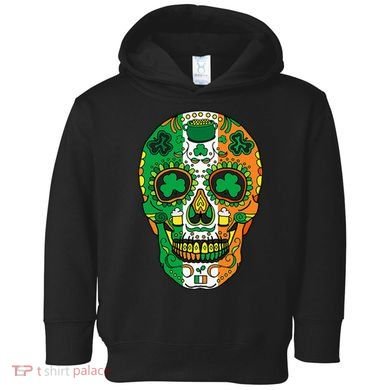 Day Of The Dead Irish Sugar Skull St Patricks Day Toddler Hoodie