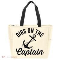 Dibs on The Captain Funny Captain Wife Tote Bag thumb 0