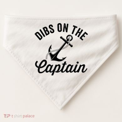 Dibs on The Captain Funny Captain Wife USA-Made Doggie Bandana