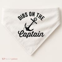 Dibs on The Captain Funny Captain Wife USA-Made Doggie Bandana thumb 0