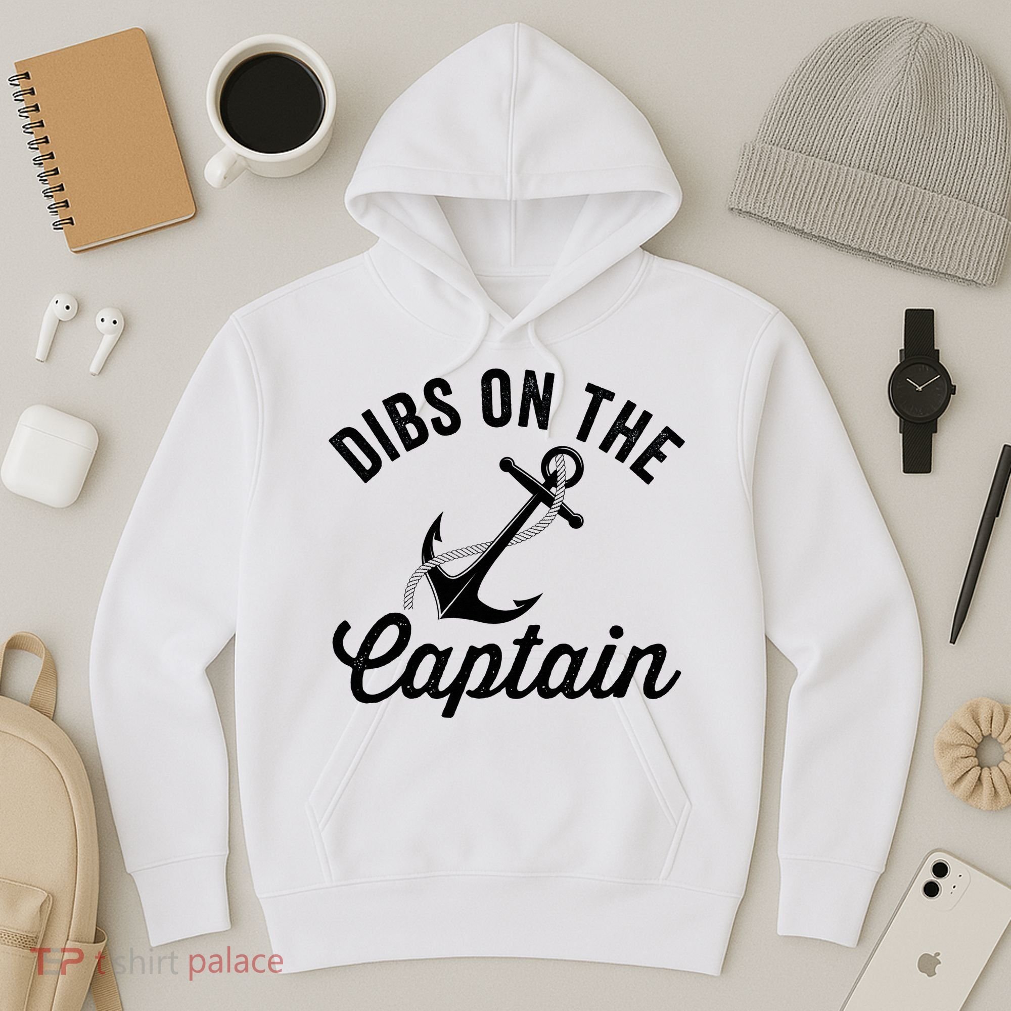 Dibs on The Captain Funny Captain Wife Hoodie