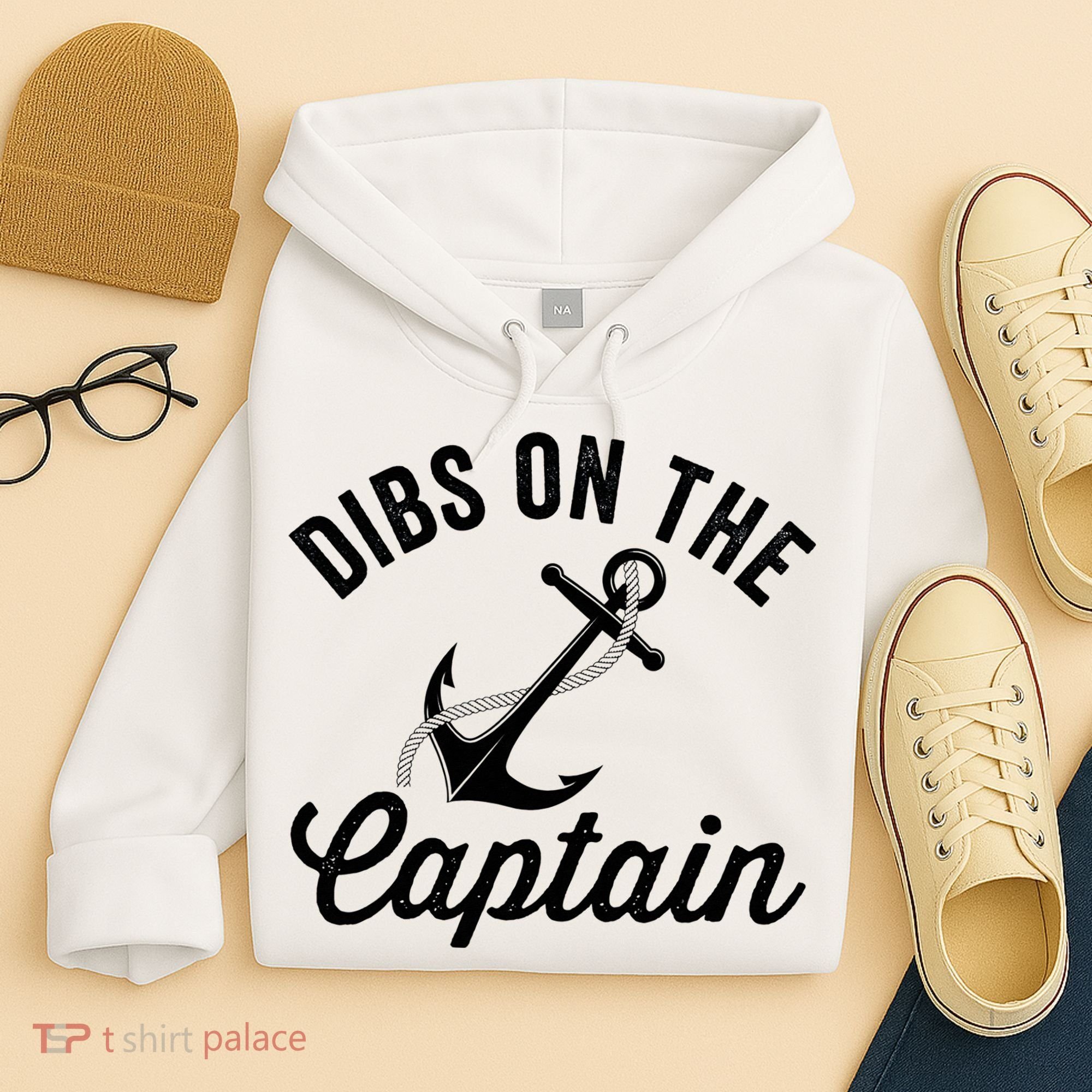 Dibs on The Captain Funny Captain Wife Hoodie