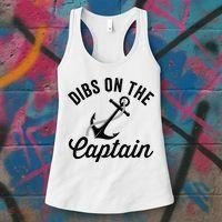 Dibs on The Captain Funny Captain Wife Women's Tank Top thumb 3