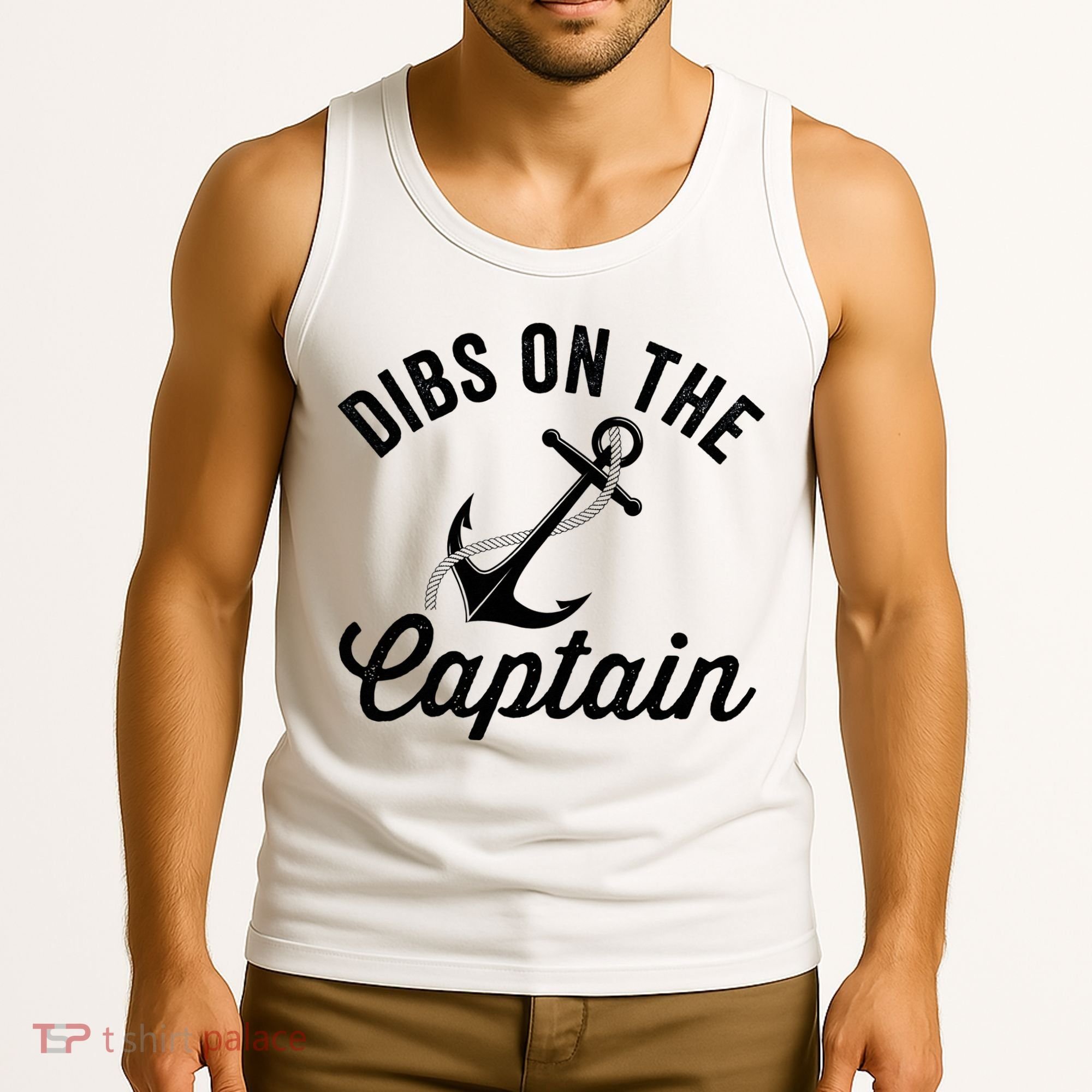 Dibs on The Captain Funny Captain Wife Tank Top