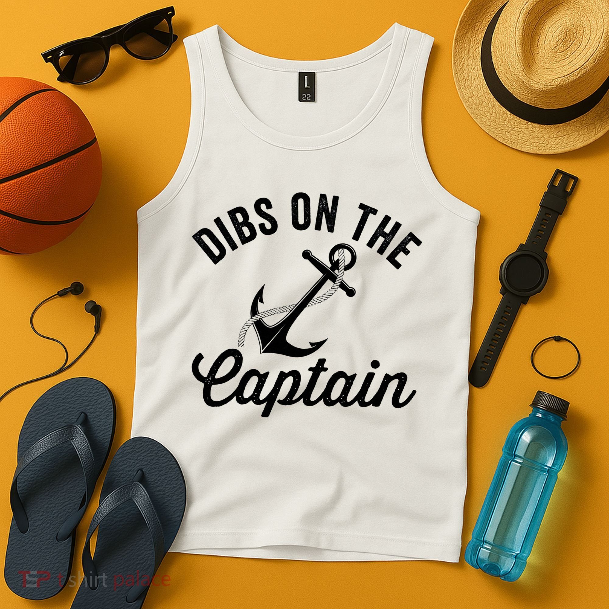 Dibs on The Captain Funny Captain Wife Tank Top