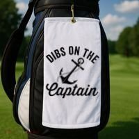 Dibs on The Captain Funny Captain Wife Golf Towel thumb 2
