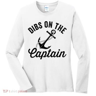 Dibs on The Captain Funny Captain Wife Women's Long Sleeve Shirt