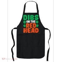Dibs On The Redhead Irish Shamrock St Patrick's Day Drinking Apron thumb 0