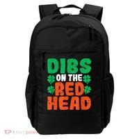 Dibs On The Redhead Irish Shamrock St Patrick's Day Drinking Backpack thumb 0
