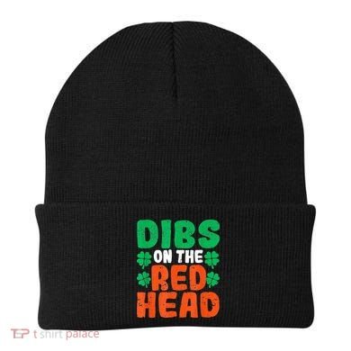 Dibs On The Redhead Irish Shamrock St Patrick's Day Drinking Beanie