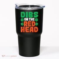 Dibs On The Redhead Irish Shamrock St Patrick's Day Drinking Tumbler thumb 0