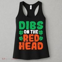 Dibs On The Redhead Irish Shamrock St Patrick's Day Drinking Women's Tank Top thumb 3
