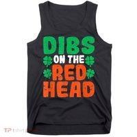Dibs On The Redhead Irish Shamrock St Patrick's Day Drinking Tank Top thumb 0
